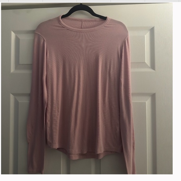 LuluLemon Hold Tight Long-Sleeve Shirt Pink Peony Size 12 - Picture 1 of 3